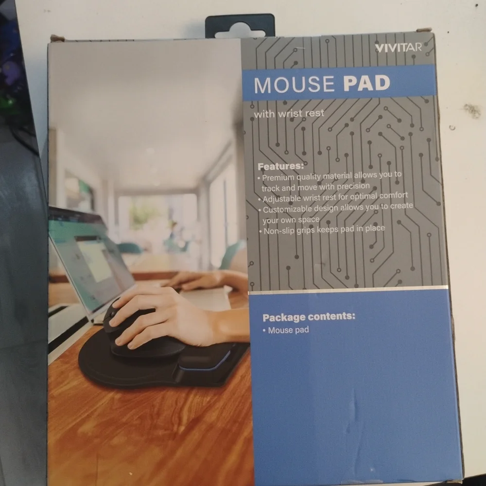 Brown Mouse Pad with Wrist Rest